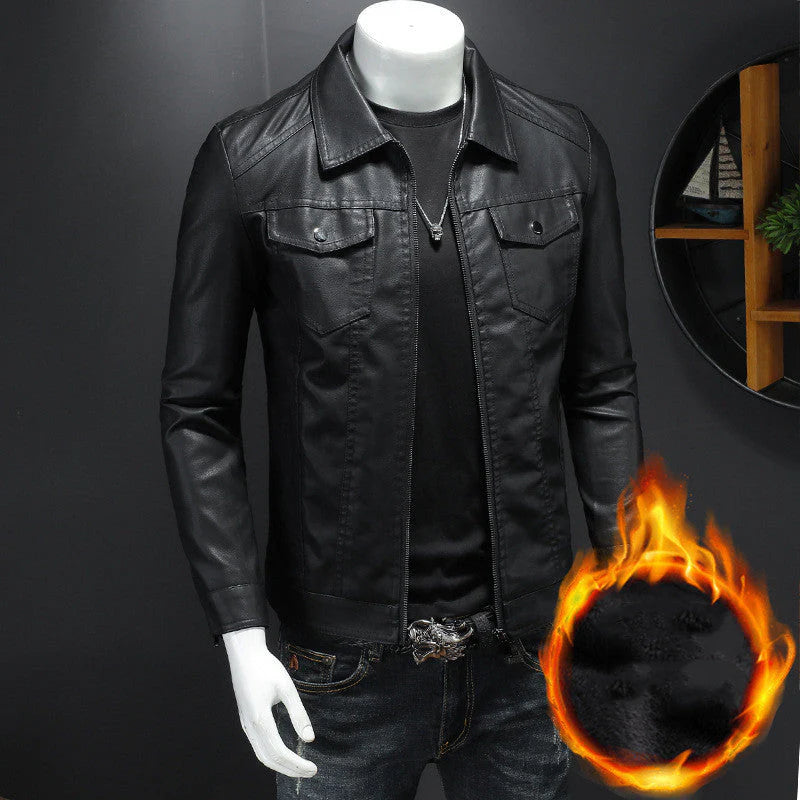 Men’S Vintage Leather Jacket – Durable Comfortable Stylish Classic Everyday Outerwear Fit