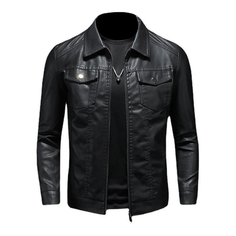 Men’S Vintage Leather Jacket – Durable Comfortable Stylish Classic Everyday Outerwear Fit